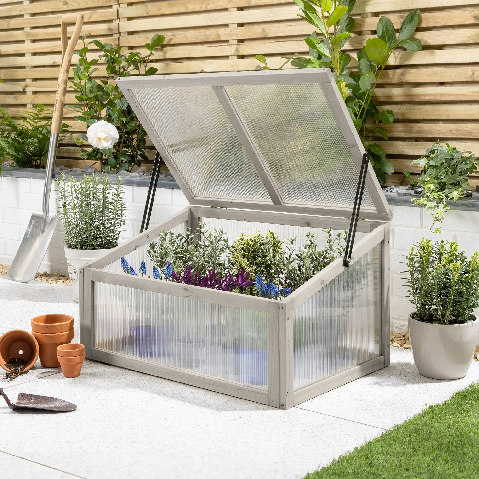 Raised Bed Cold Frame - Wood, Polycarbonate alternate view