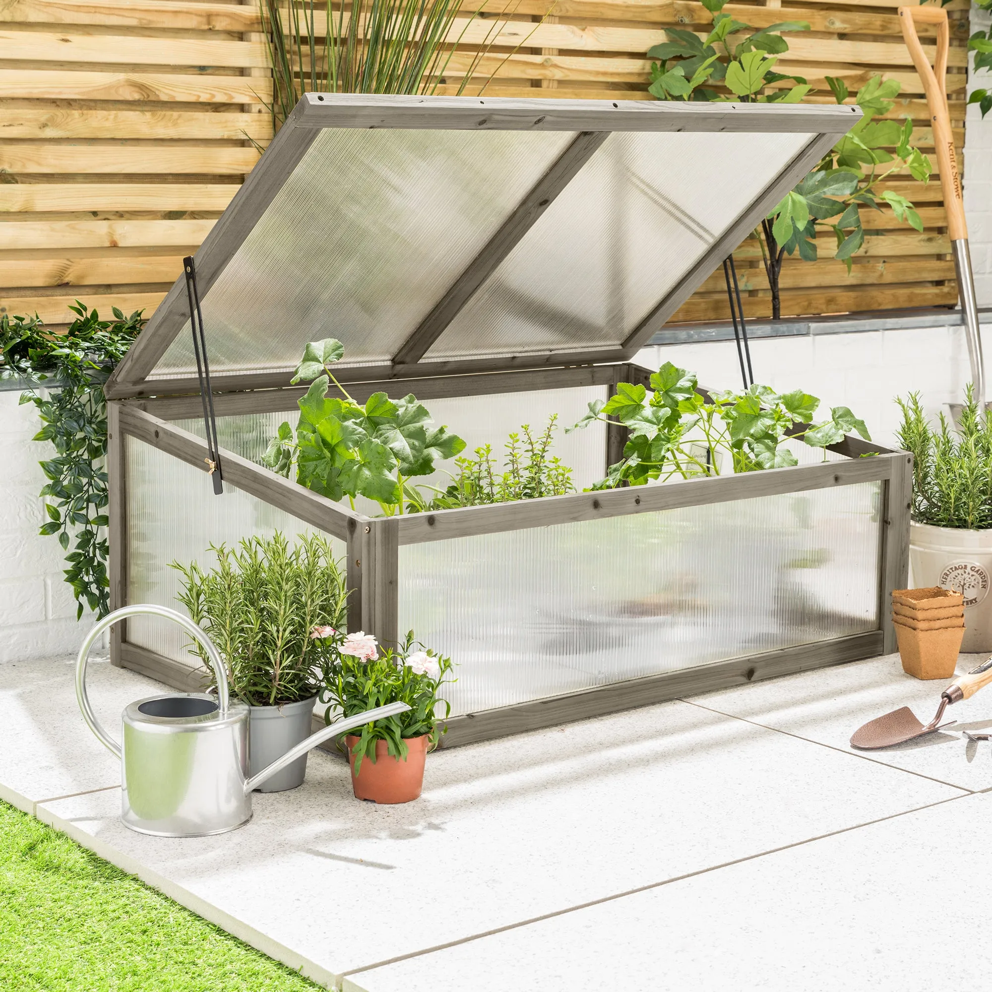 Raised Bed Cold Frame - Wood, Polycarbonate alternate view