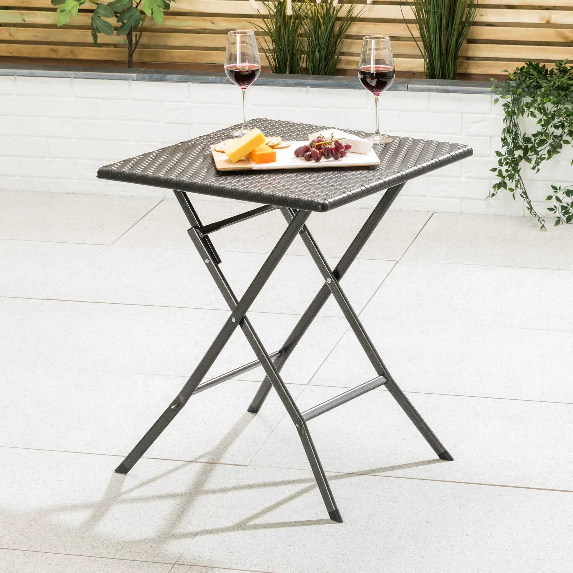 Rattan Effect Bistro Table - Folding product