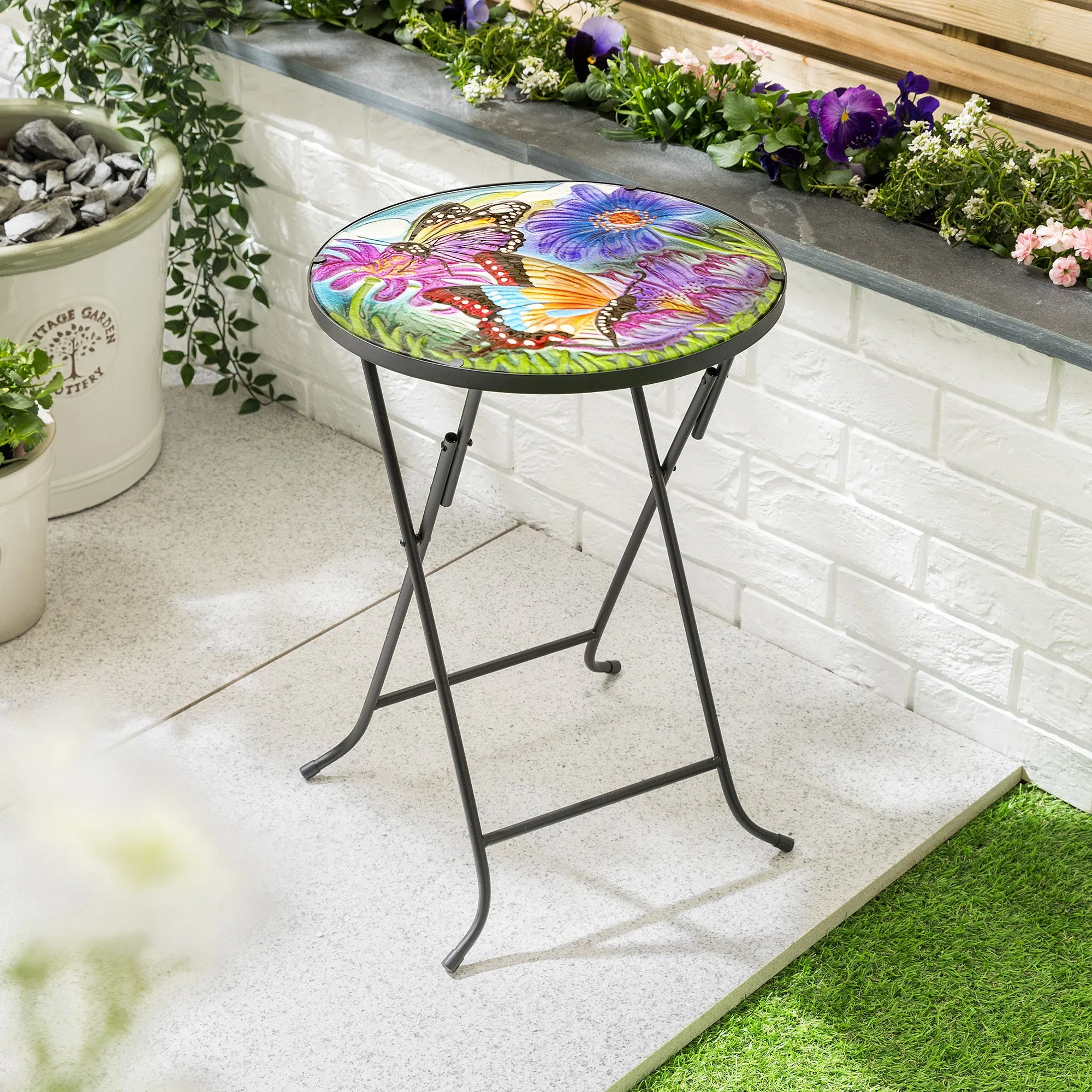 Round Glass Bistro Table - Folding product