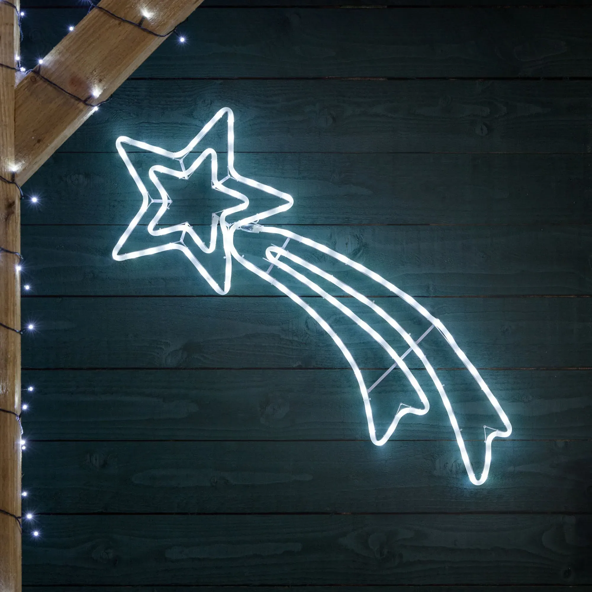 Shooting Star Christmas Rope Light - Milk White, LED alternate view