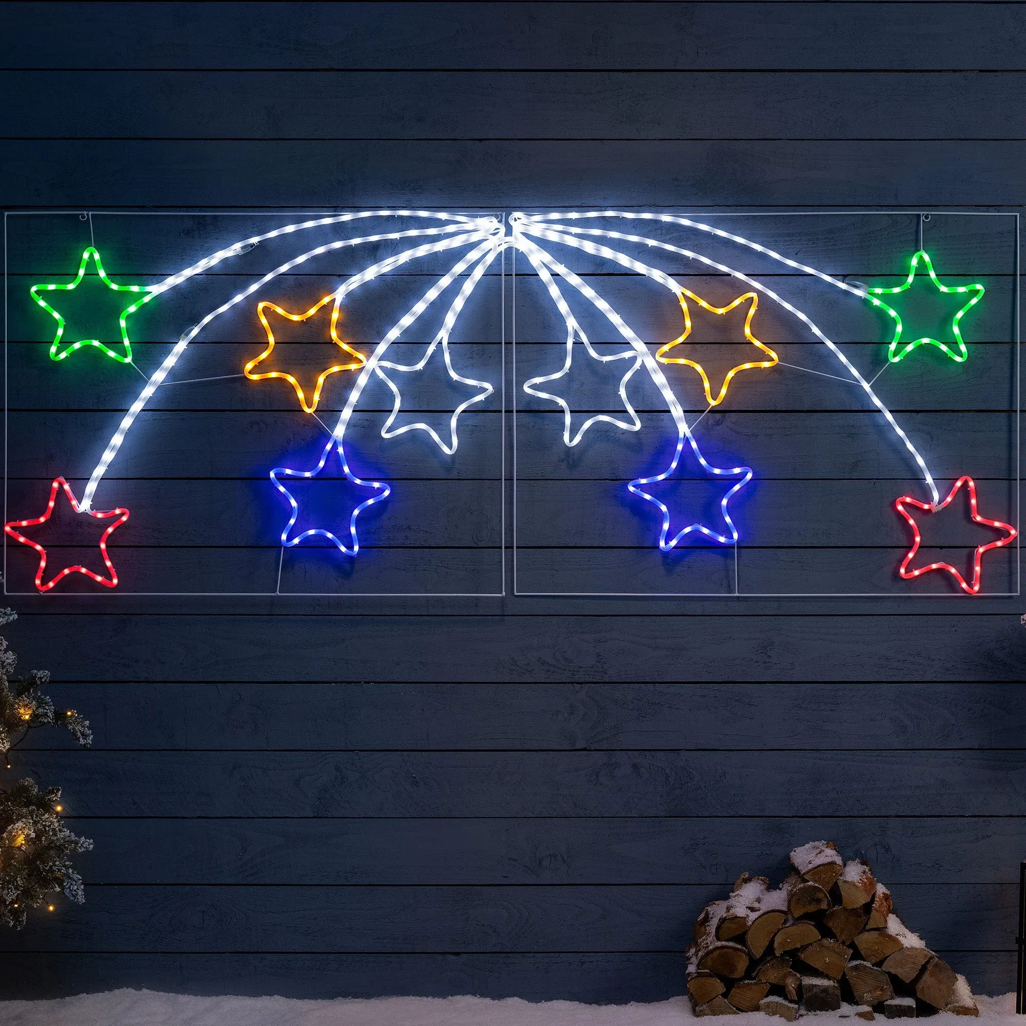 Shooting Star Scene Rope Light - LED, Milk-Coloured Tubing product