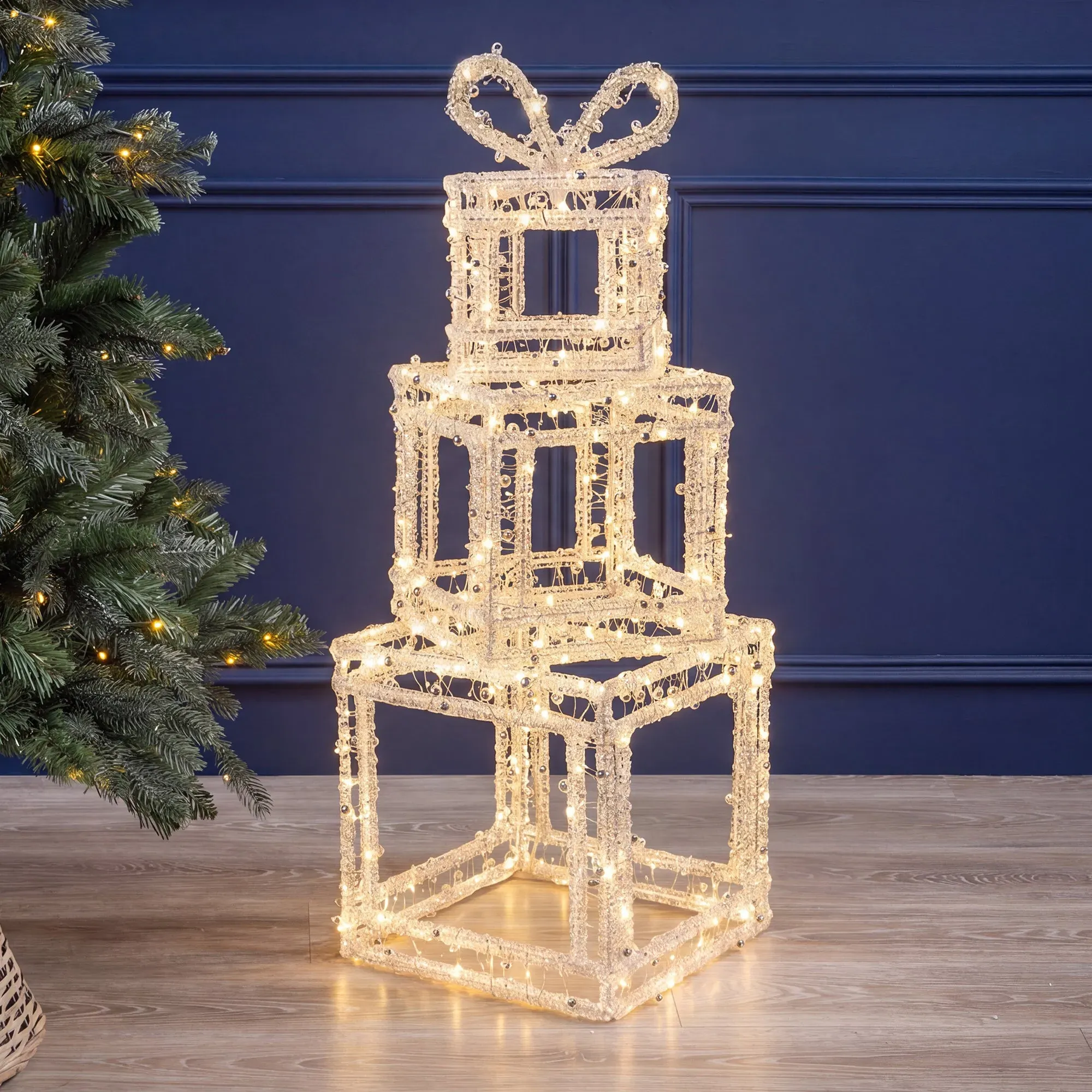 Stacked LED Acrylic Christmas Presents Set of 3 product
