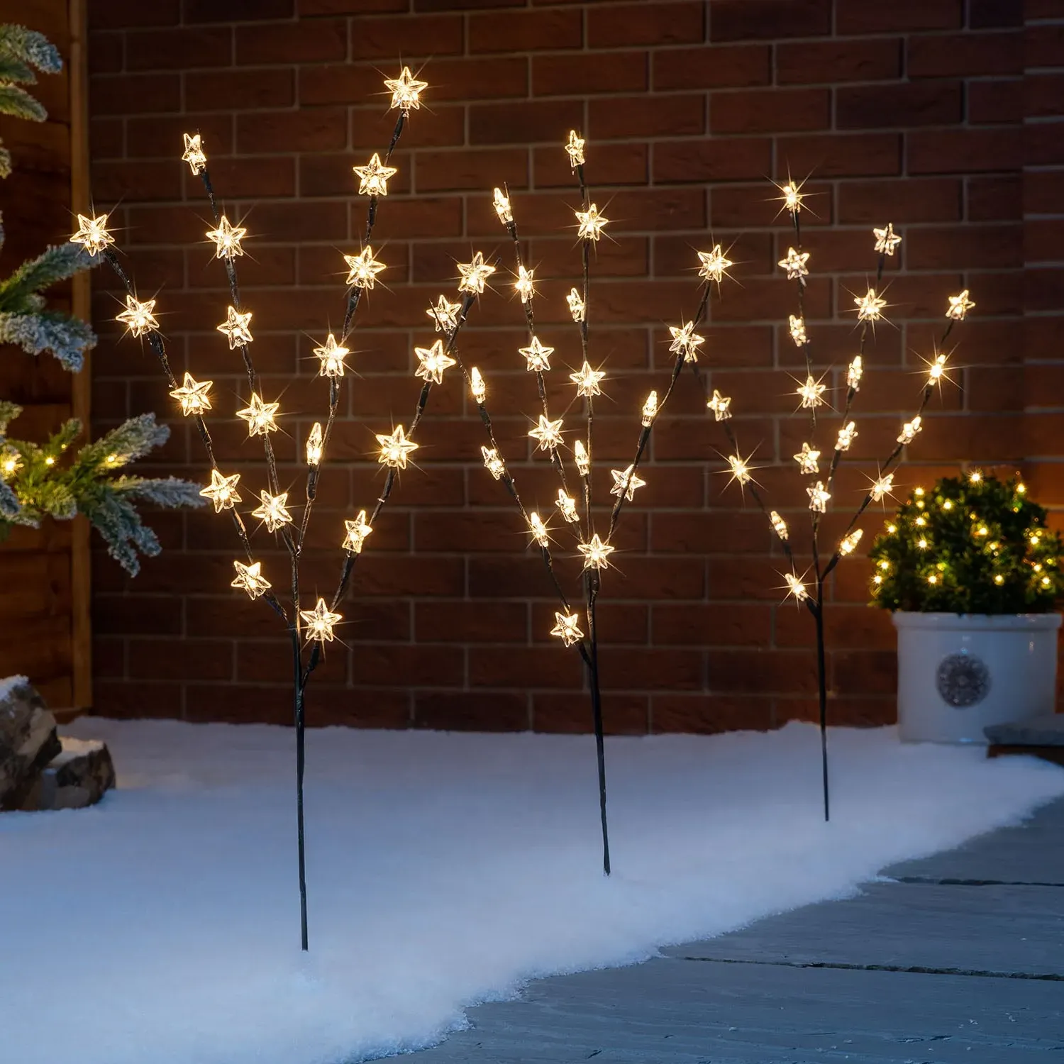 Star Branch Path Lights Set of 3 - 84cm alternate view