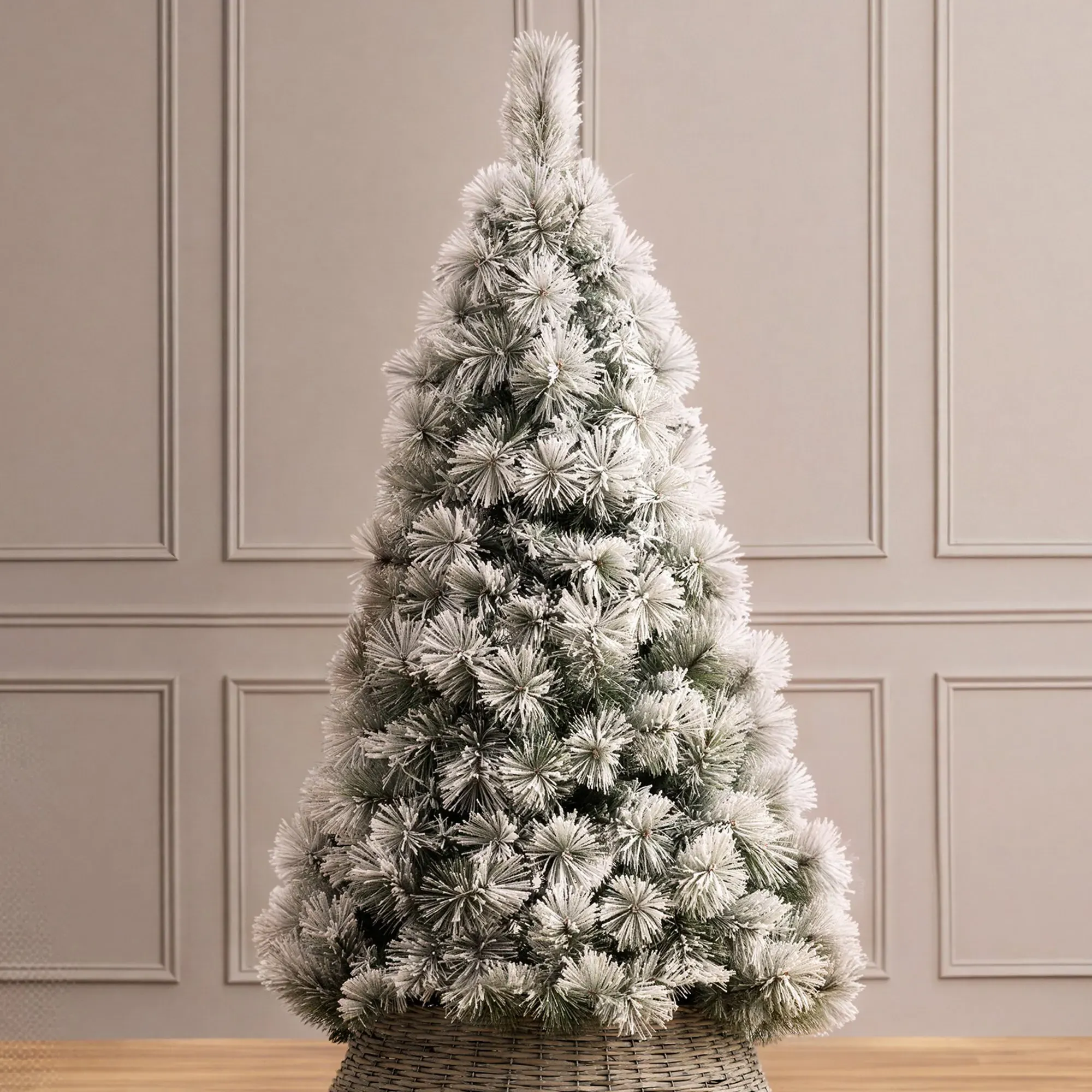 Valmorel 8ft Flocked Artificial Christmas Tree - PVC alternate view