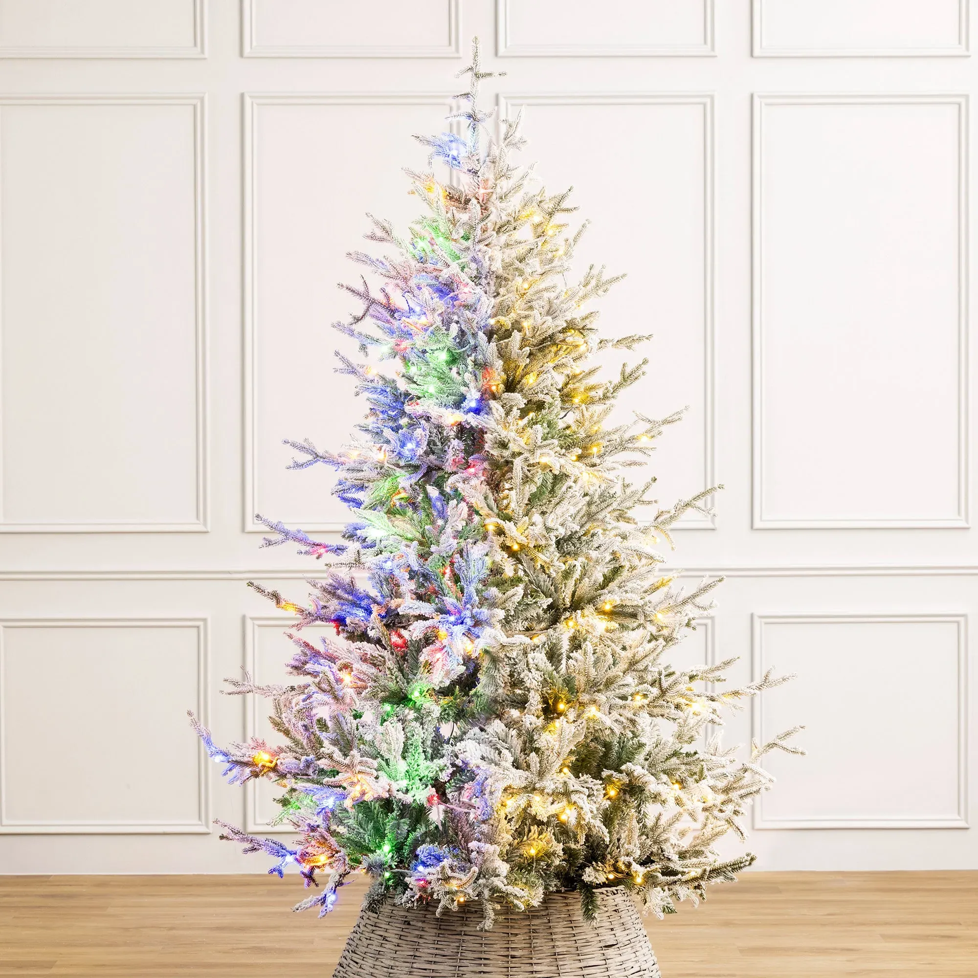 Verbier Fir 8ft Pre-Lit Flocked Artificial Christmas Tree product