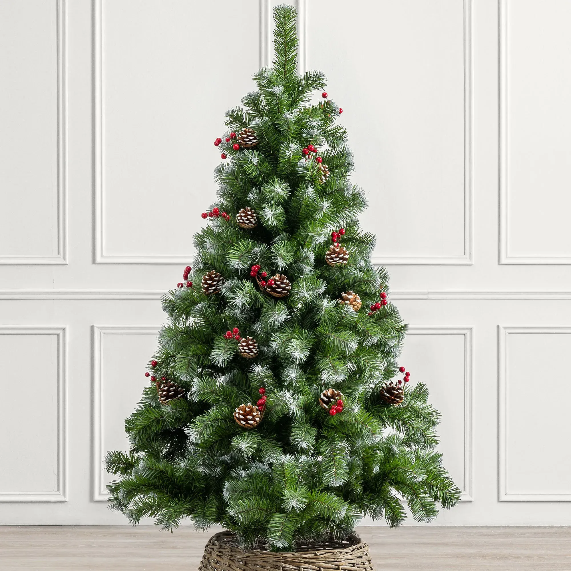 Woodland Spruce 5ft Artificial Christmas Tree - Snow-Flocked alternate view