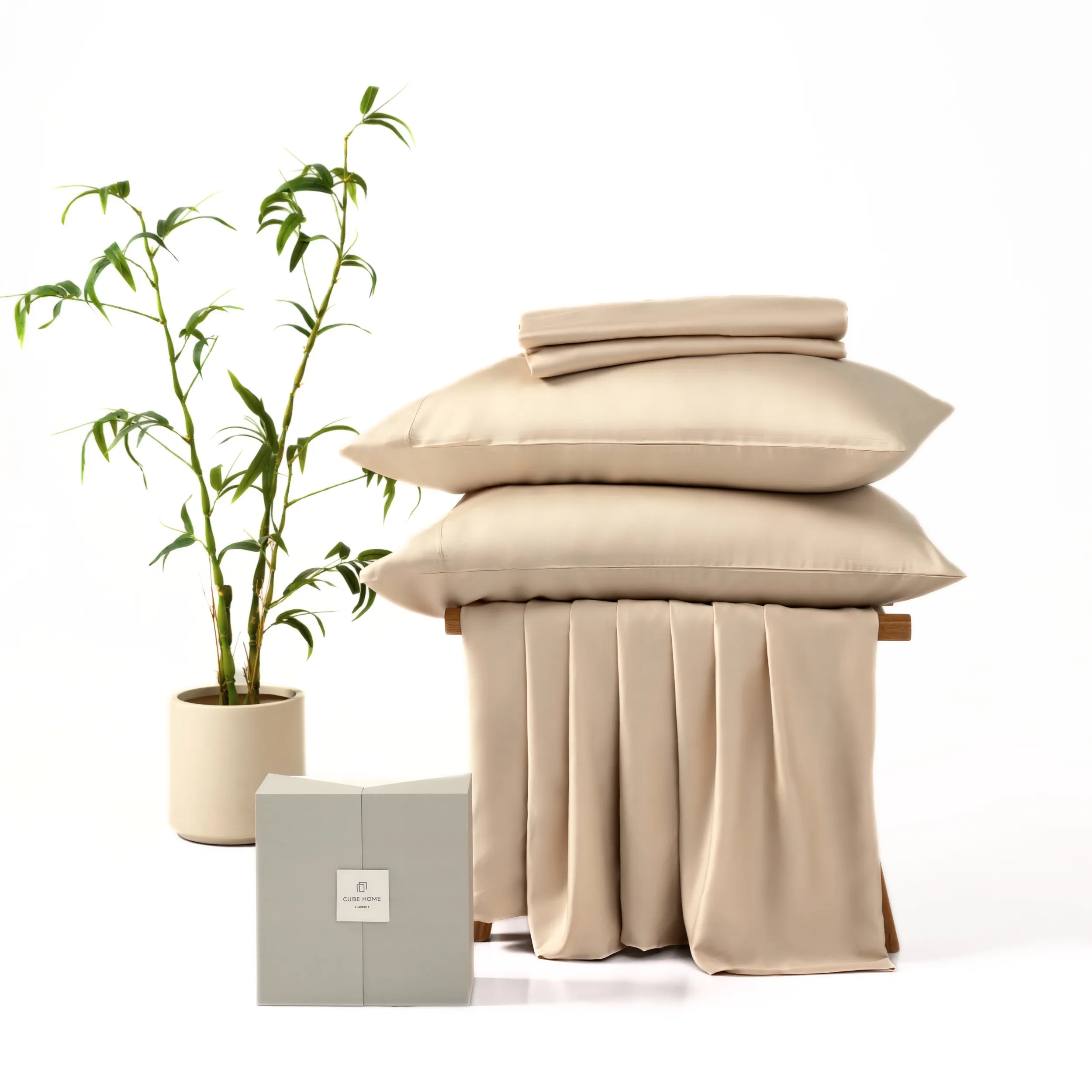 CUBE HOME Bamboo Bedding Set - Beige alternate view