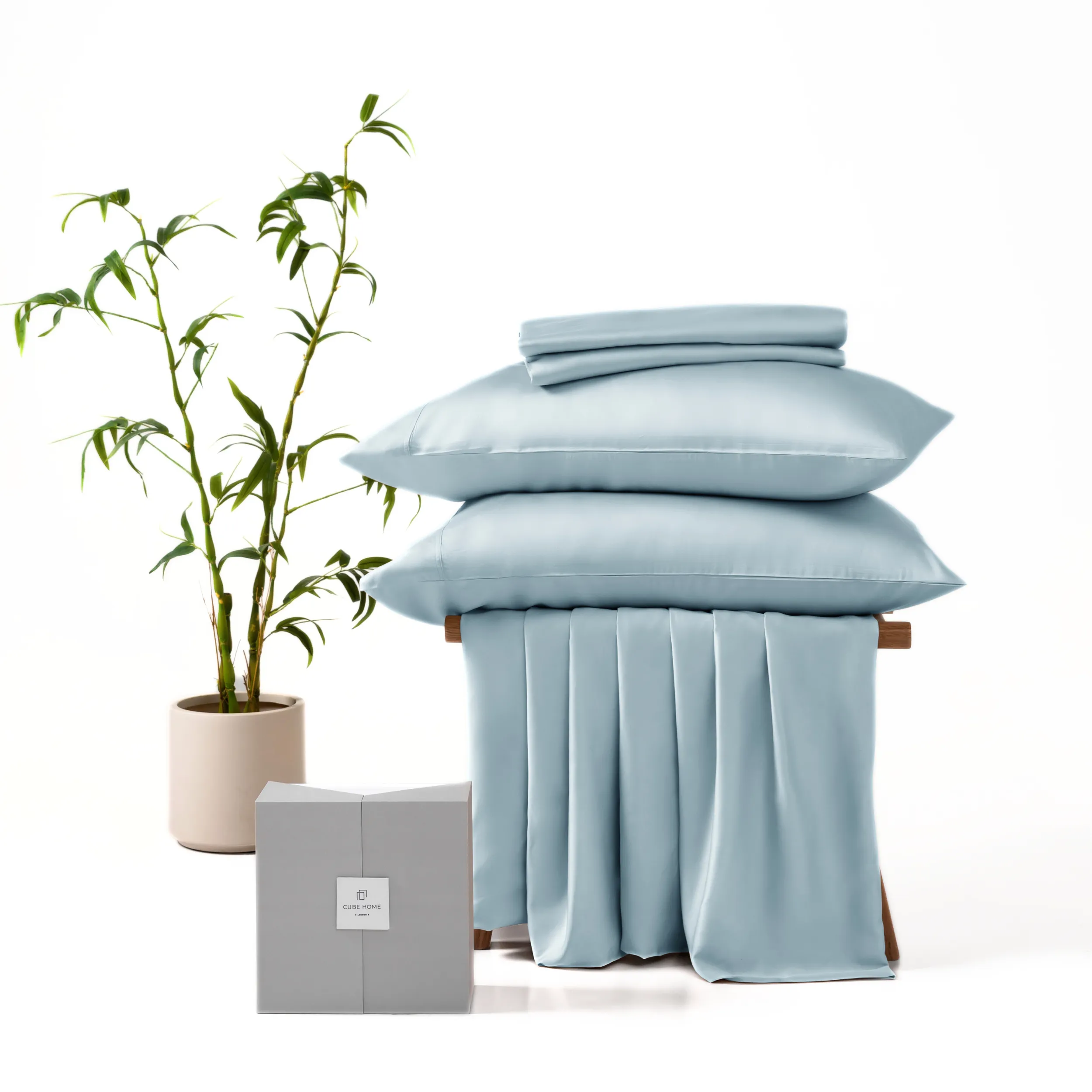CUBE HOME Bamboo Bedding Set - Light Blue alternate view