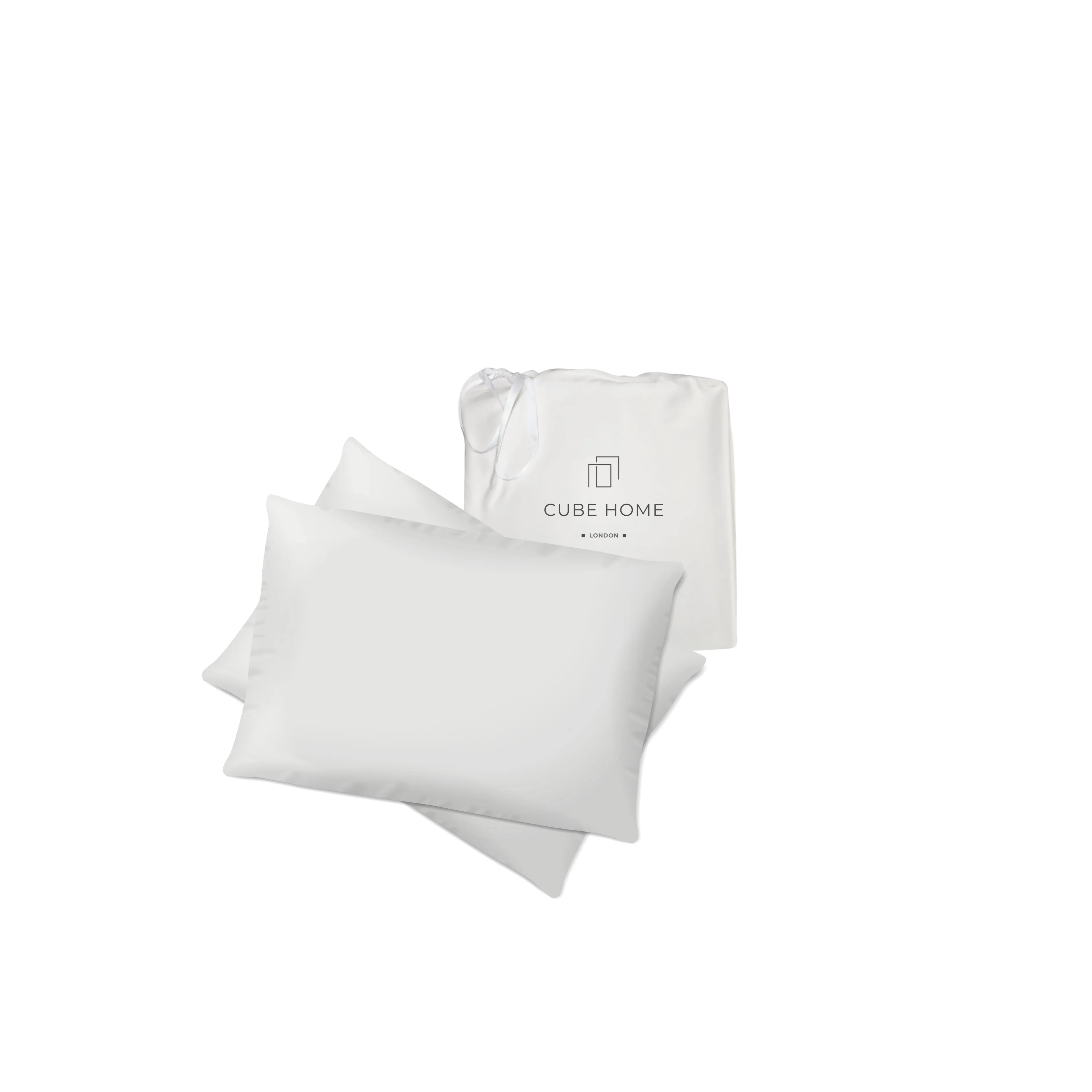 CUBE HOME Bamboo Pillowcases Set of 2 - Light Grey alternate view