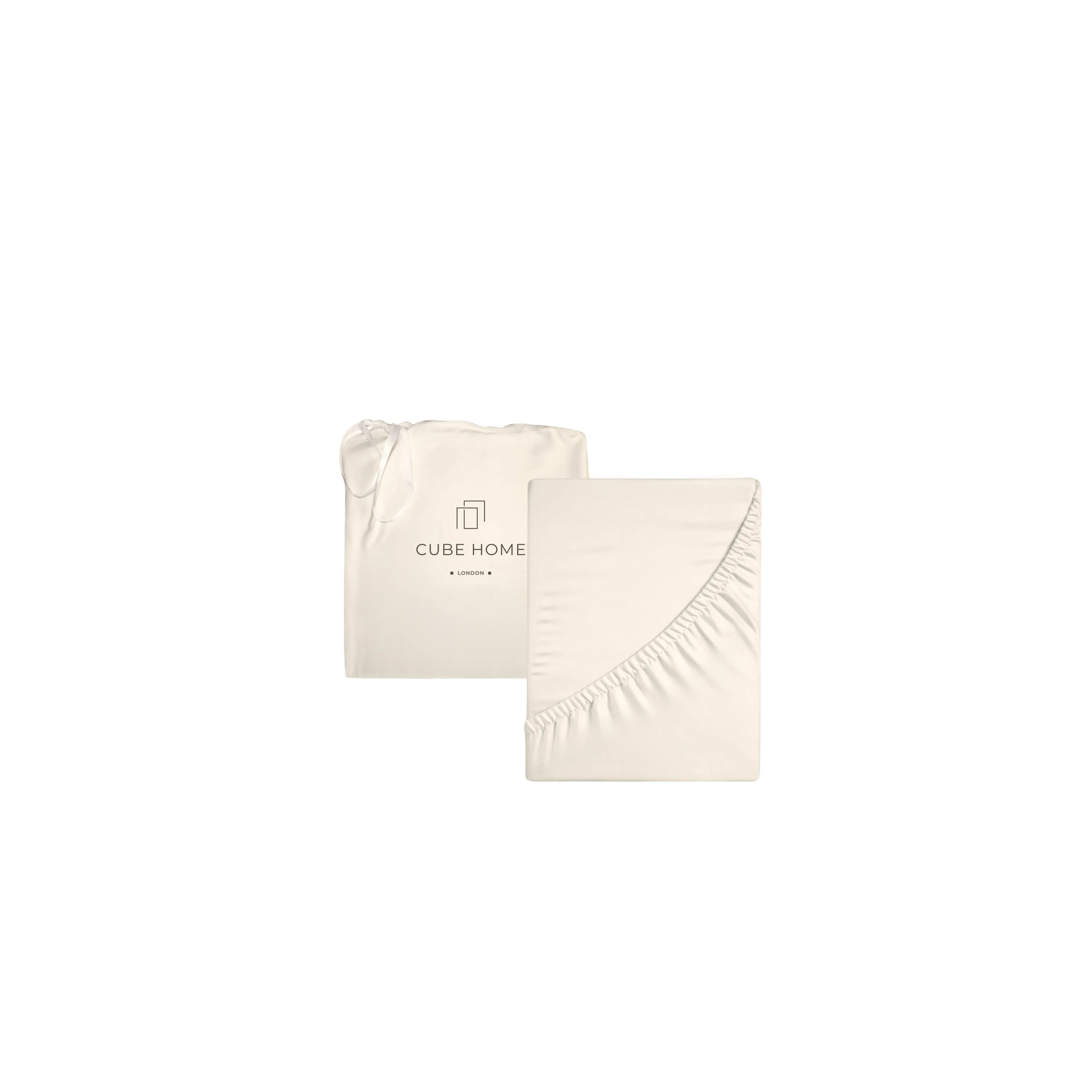 CUBE HOME Deep Pocket Fitted Sheet - Beige, Bamboo alternate view