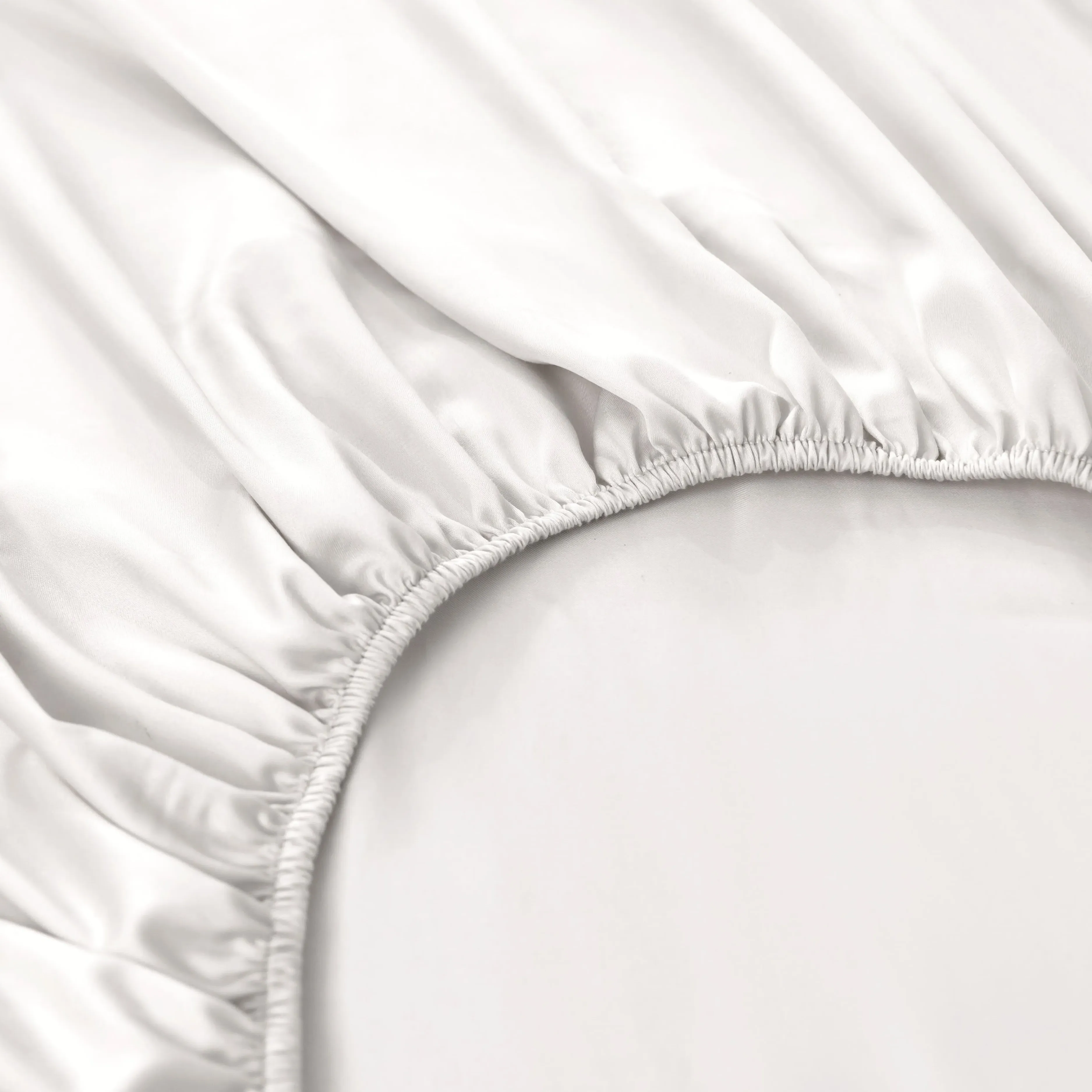 CUBE HOME Deep Pocket Fitted Sheet - White, Bamboo product