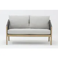 Cambridge Teak 2-Seater Sofa - Slate Grey alternate view