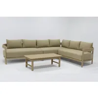 Cavala Right Arm Sectional - Brown, Teak alternate view