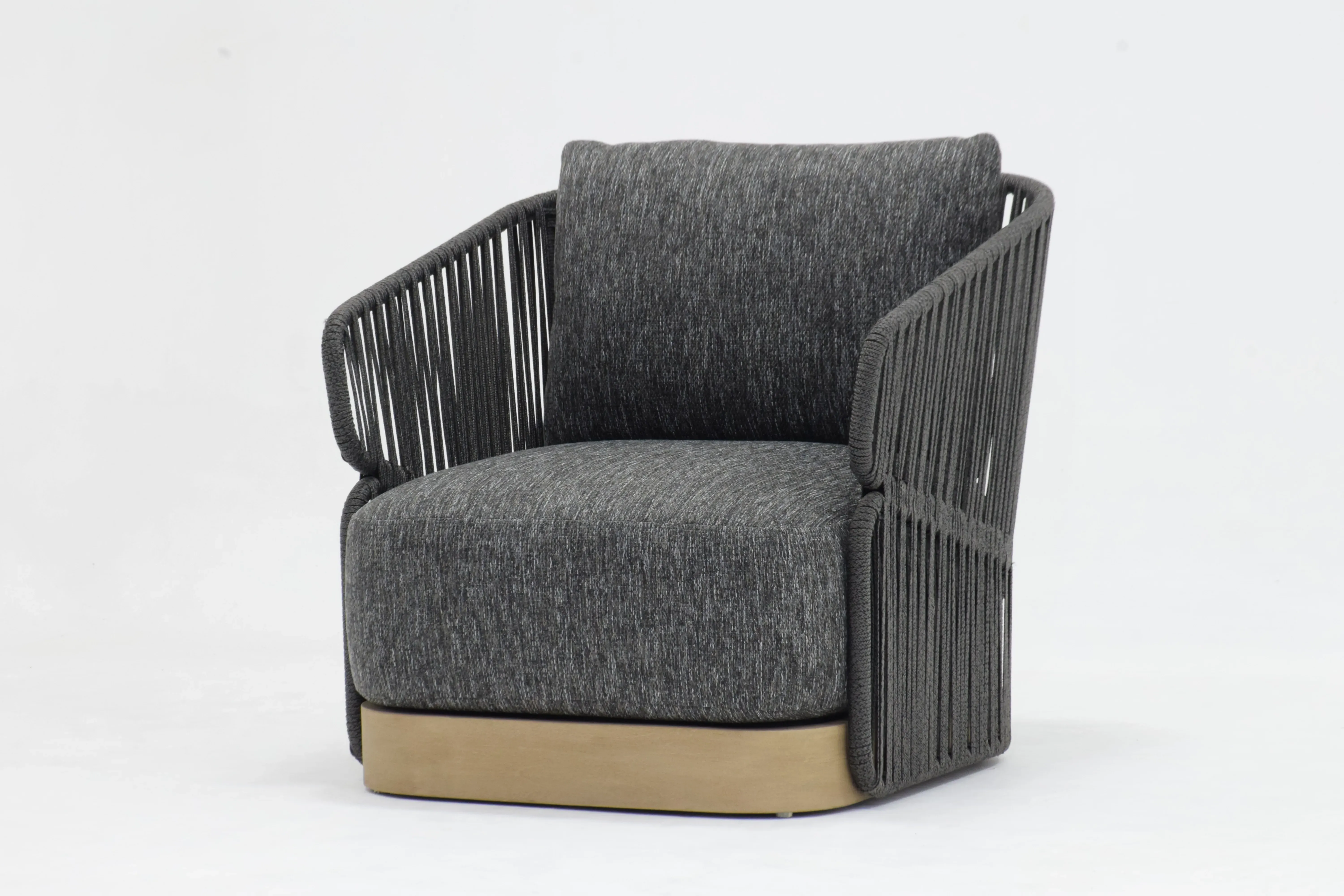 Galata Teak Lounge Chair - Slate Grey, PP Rope product