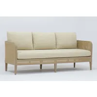Izmir 3-Seater Sofa - Light Brown, Cane Wicker alternate view