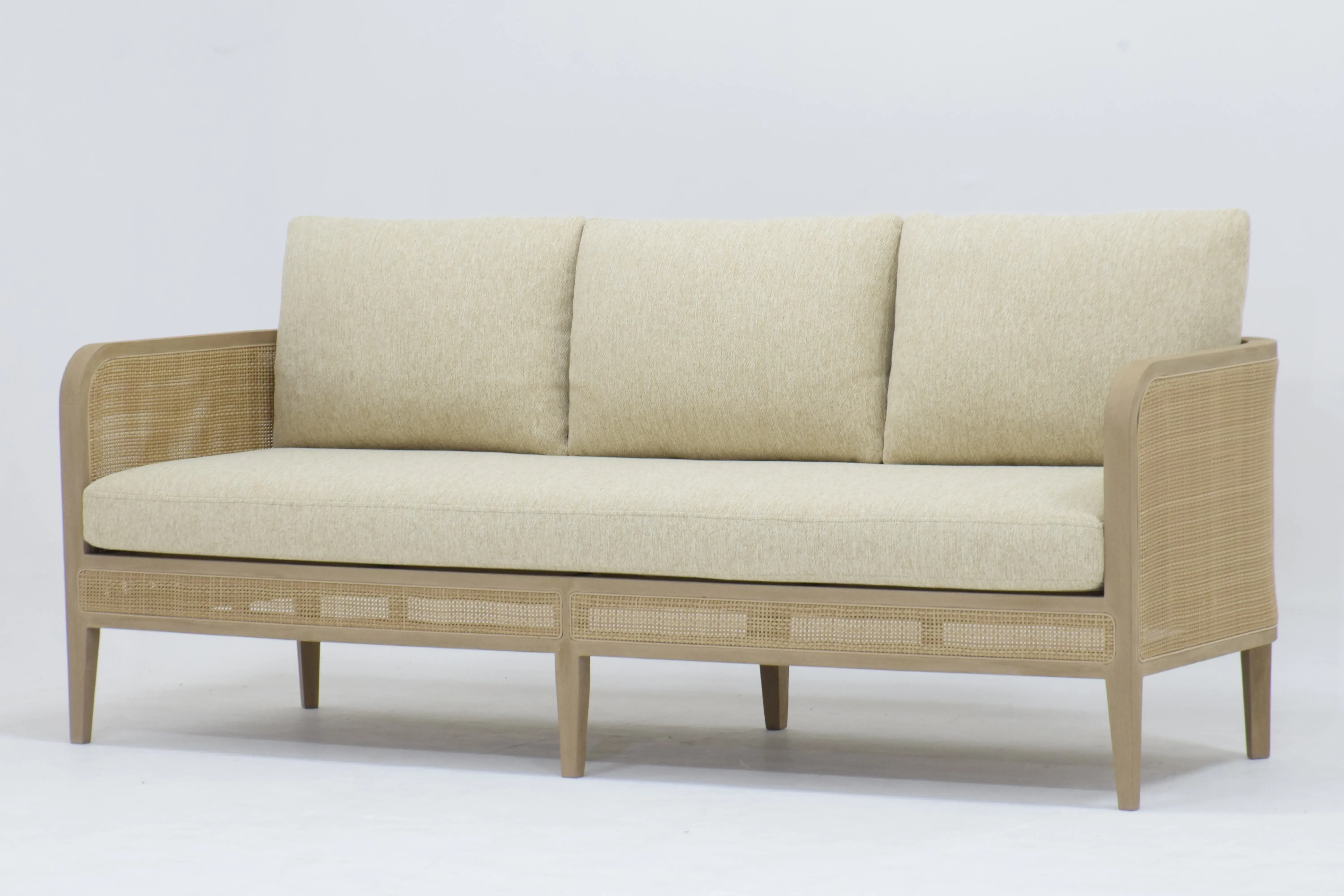 Izmir 3-Seater Sofa - Light Brown, Cane Wicker product