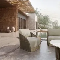 Sapporo Teak Lounge Chair - Drift Brown alternate view