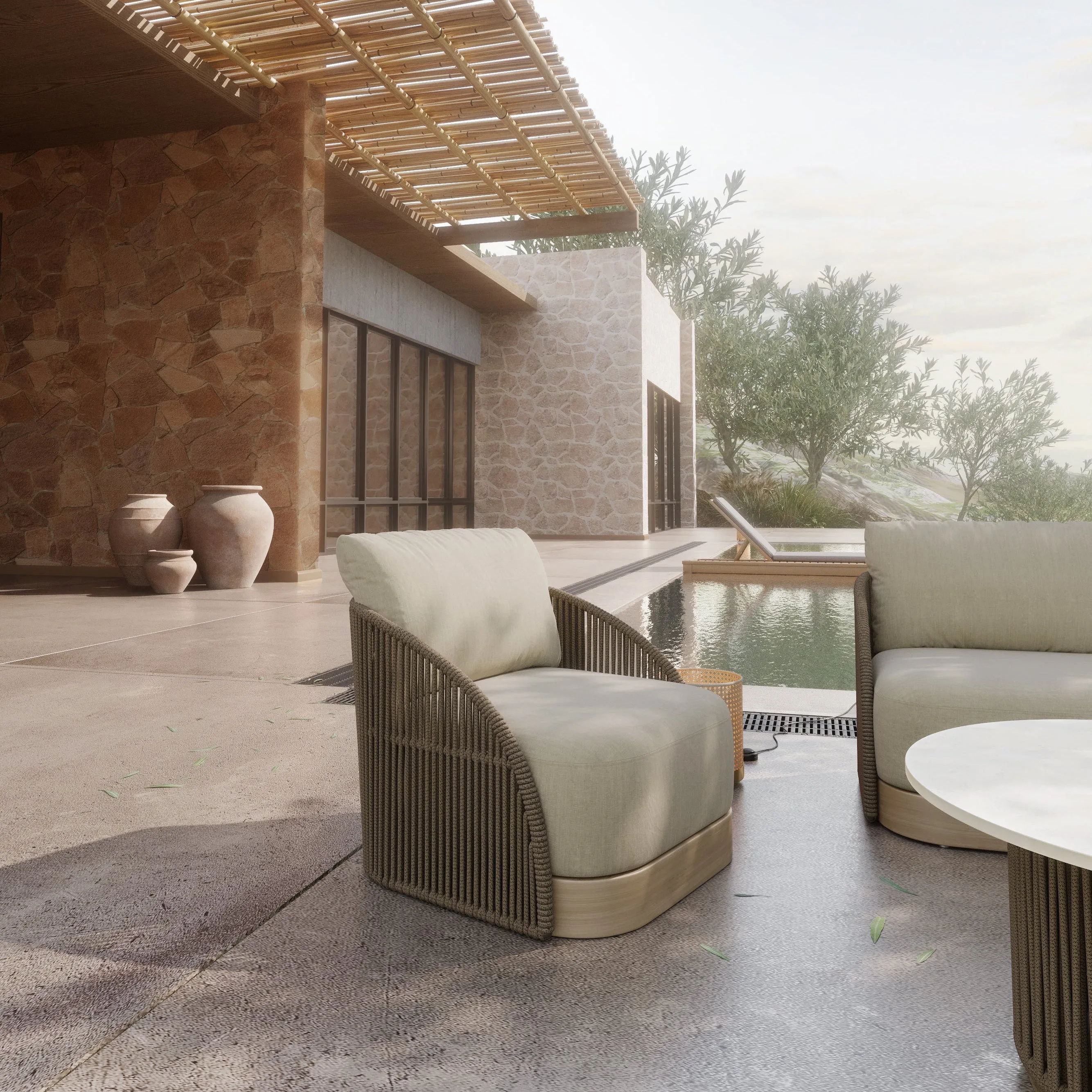 Sapporo Teak Lounge Chair - Drift Brown product