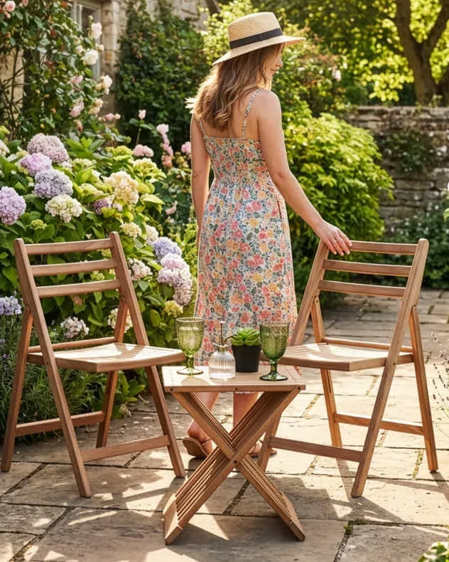 3 Piece Wooden Garden Bistro Set product