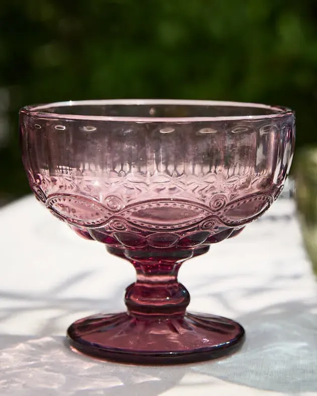 Aurielle Dessert Bowl - Pink, Glass by Dibor, image 2