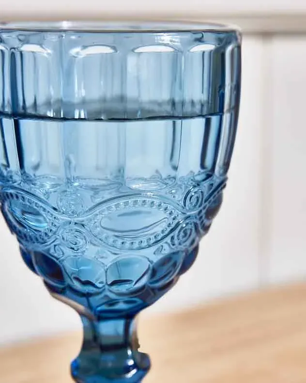 Aurielle Wine Goblet - Blue, Glass by Dibor, image 2