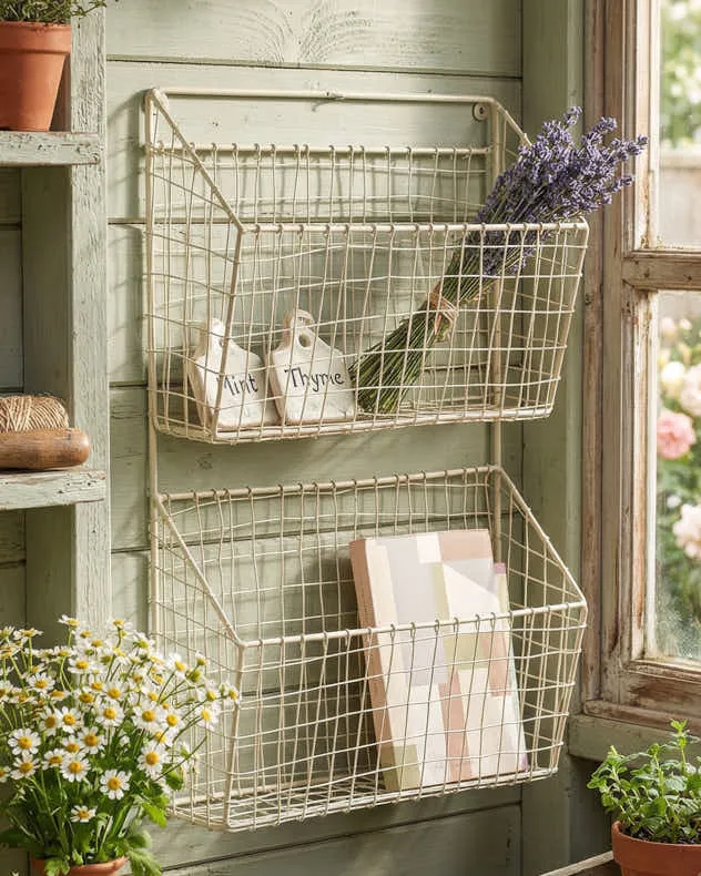 Country Cream Garden Storage Rack product