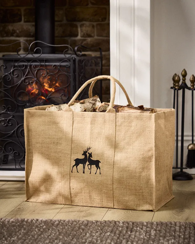Deer Jute Log Carrier - Natural product