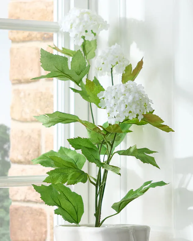 Faux Viburnum Floral Spray - White product