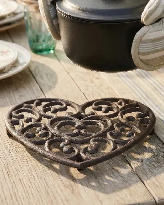 Heart Shaped Cast Iron Trivet product
