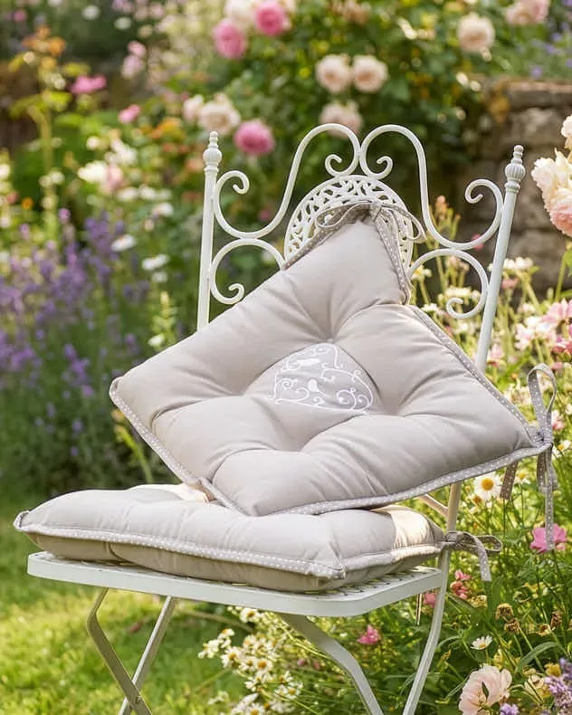 Love Birds Set of 2 Seat Pads - Grey product