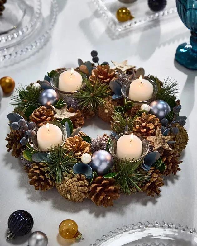 Moonlight Blue Round Tealight Holder product