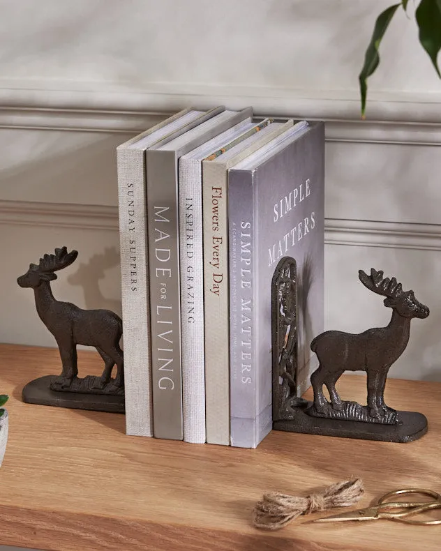 Pair of Stag Bookends - Cast Iron product
