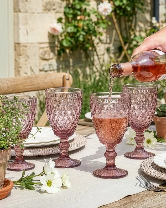 Rococo Pink Wine Goblet product