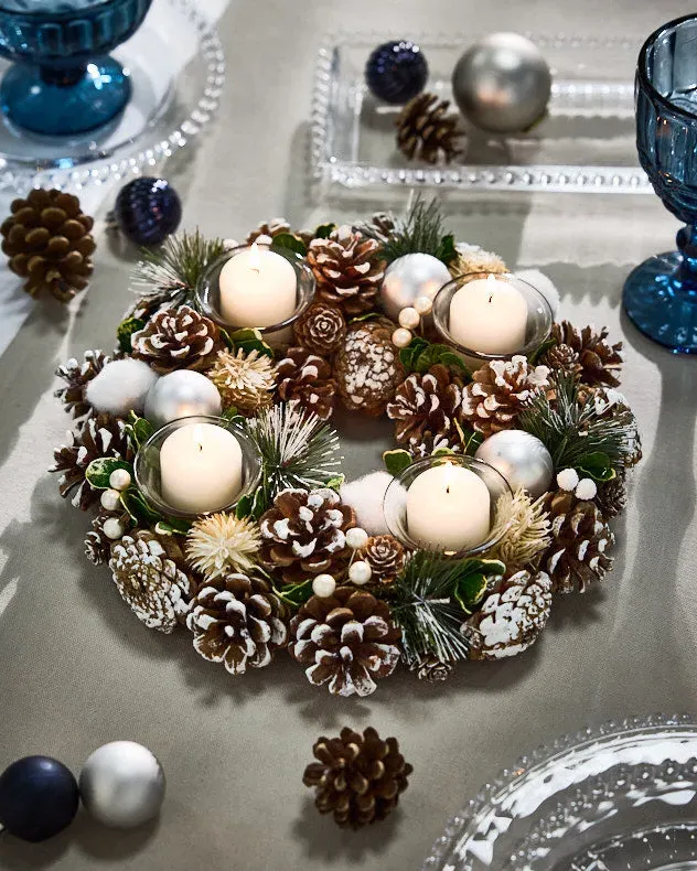 Round Tealight Centrepiece - Silver product