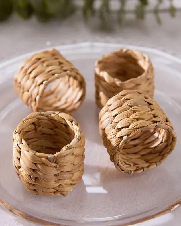 Set of 4 Napkin Rings - Water Hyacinth product