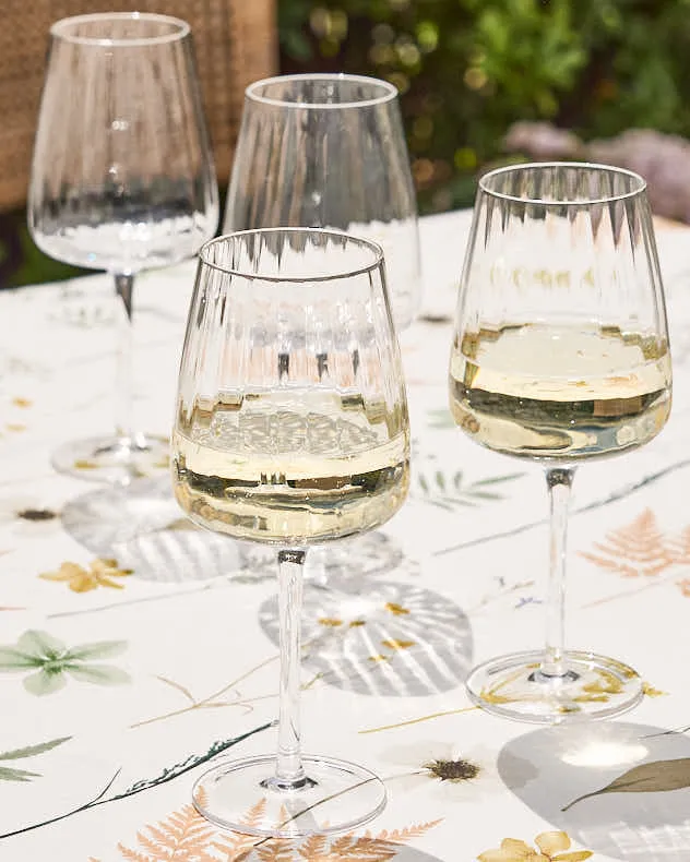 Set of 4 Ribbed Vintage Wine Glasses product
