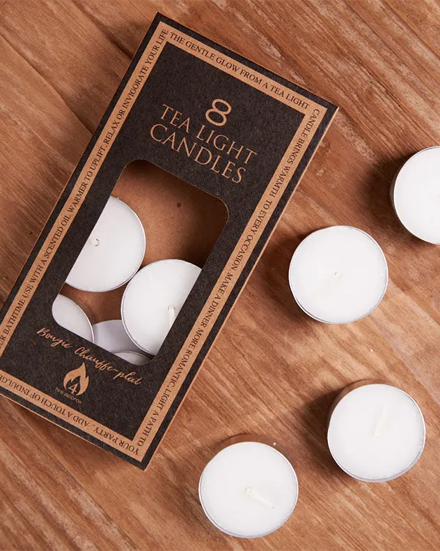 Set of 8 Tealights - White product