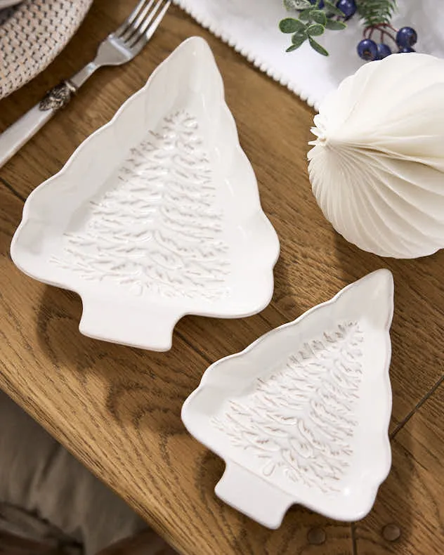 Tree Side Plates Set of 2 - White product