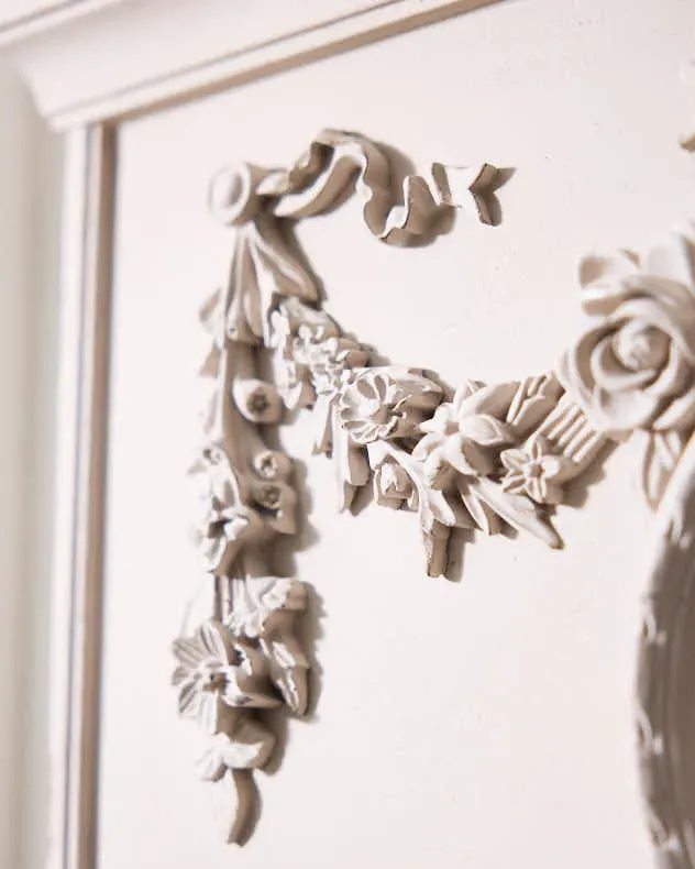 Vintage Ornate Ivory Wall Mirror - Ivory alternate view
