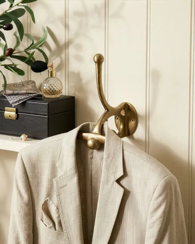 Wall Mounted Valet Hook - Antique Gold product