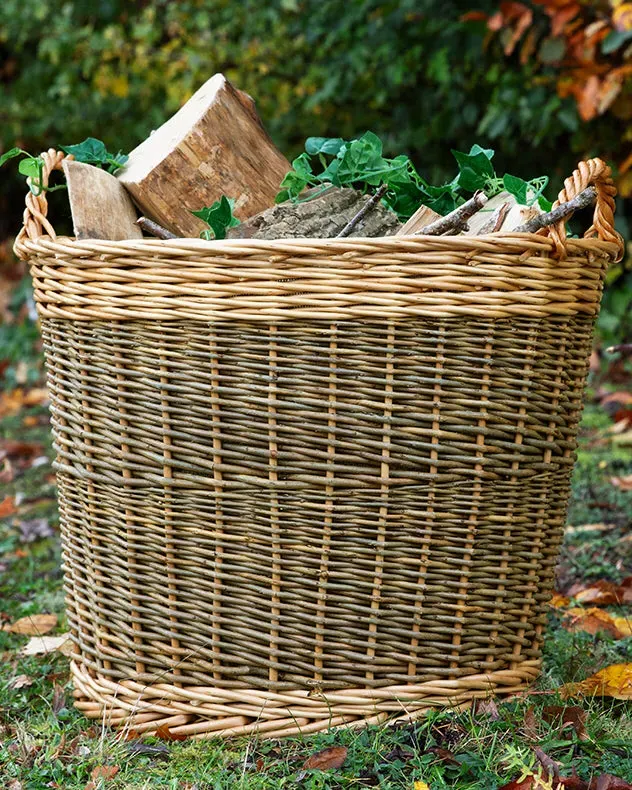 Wicker Log Basket with Lining product
