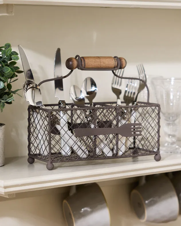Wire Cutlery Holder with Handle product