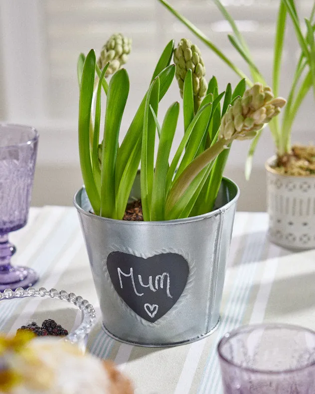 Zinc Heart Flower Planter - Vintage product