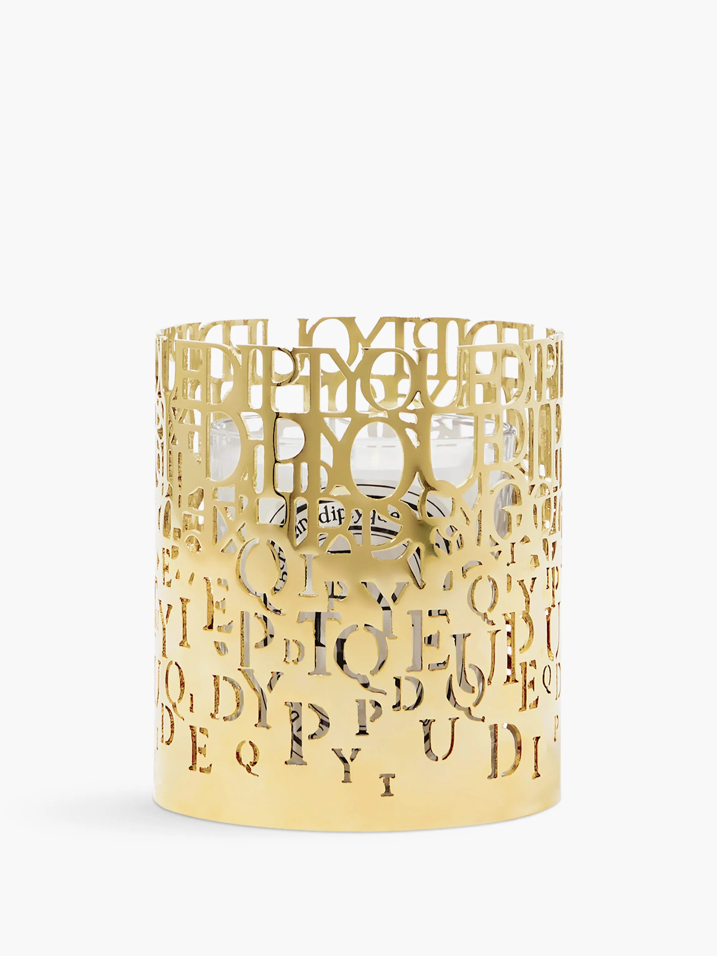 Alphabet Candle Holder - Gold, Metal image