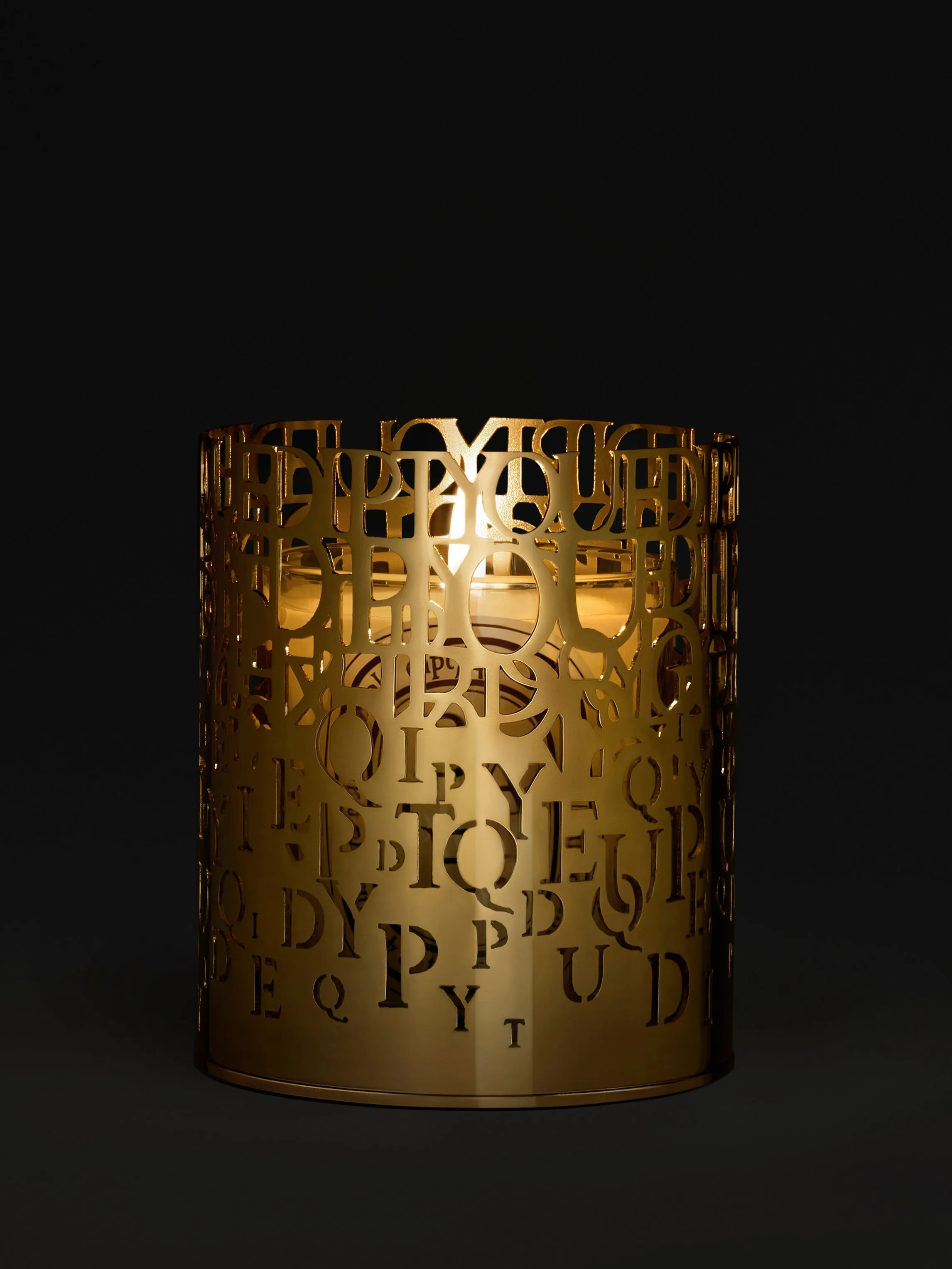 Alphabet Candle Holder - Gold, Metal alternate view