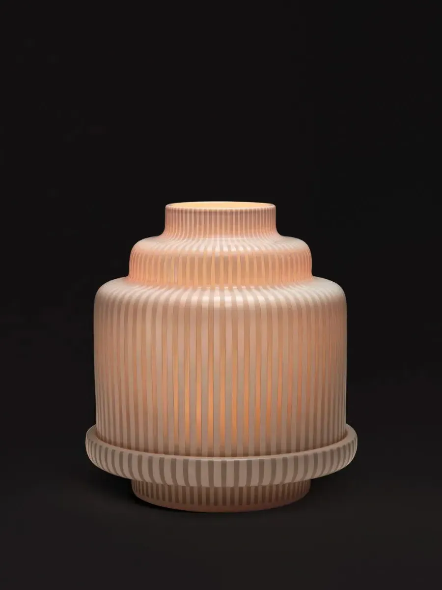 Pyramid Candle Holder - White alternate view