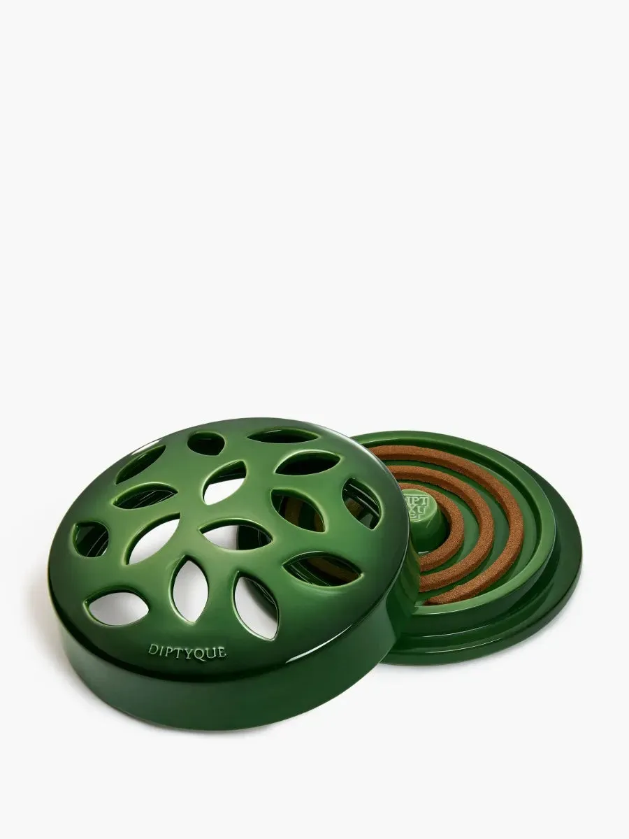 Spiral Incense Holder - Green, Porcelain product