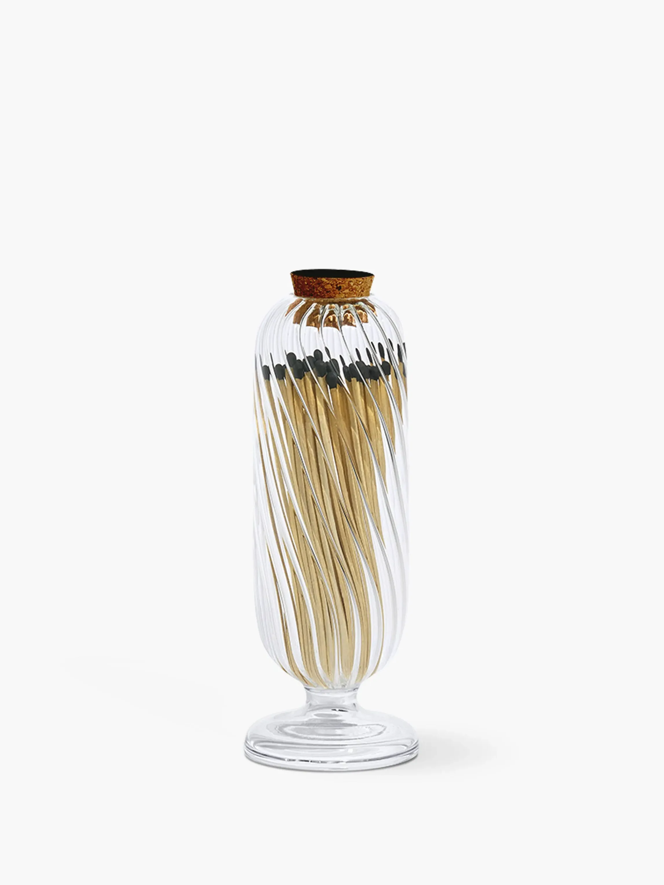 Torsade Small Match Holder - Clear Glass image