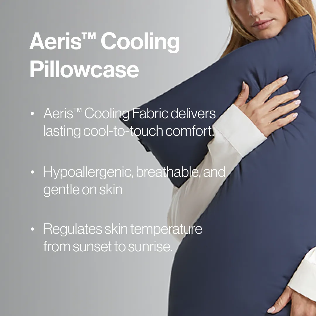 Aeris™ Cooling Pillowcase - Blue, Hypoallergenic Fabric product